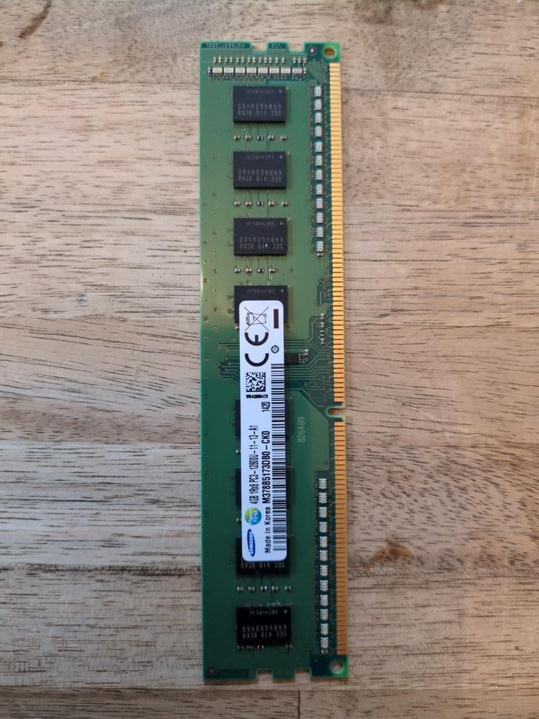 Samsung 4GB DDR3 RAM Geheugenmodule PC3-12800U, Computers en Software, RAM geheugen, Gebruikt, DDR3, Ophalen of Verzenden, Desktop