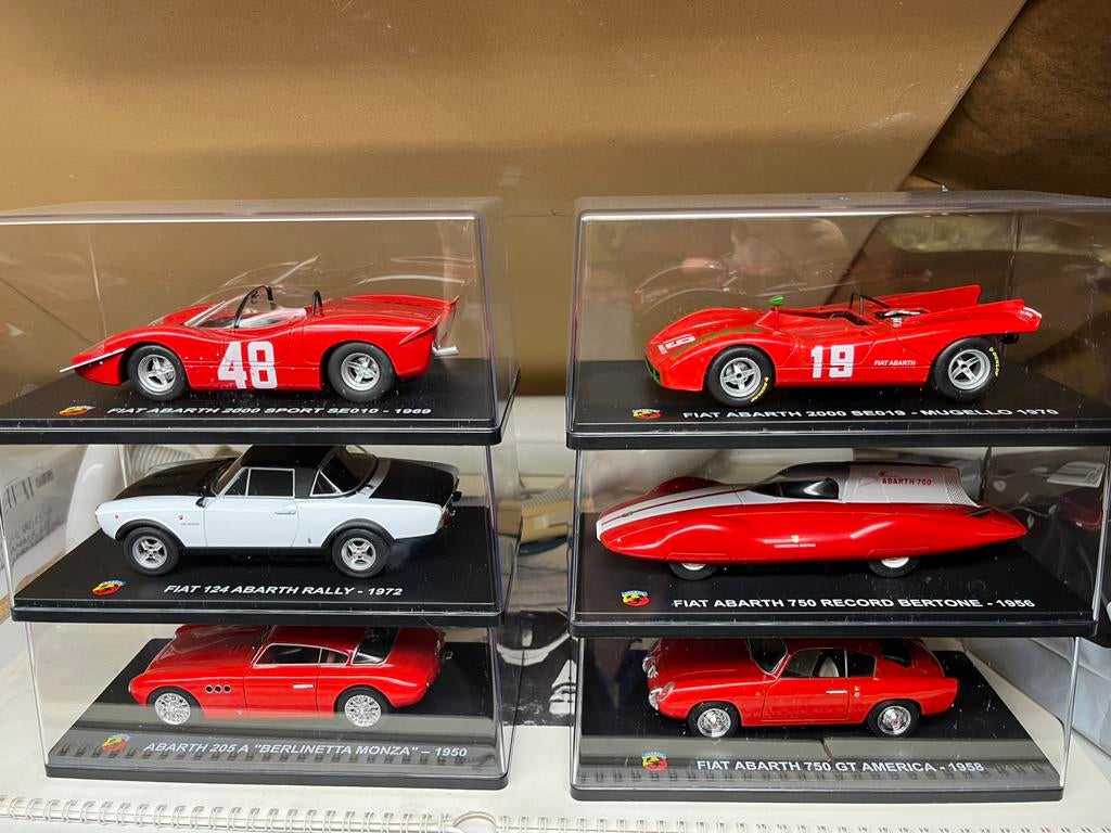 6x Abarth schaal 1:24 Hachette Nieuw, Hobby en Vrije tijd, Modelauto's | 1:24, Ophalen of Verzenden, Nieuw, Overige merken