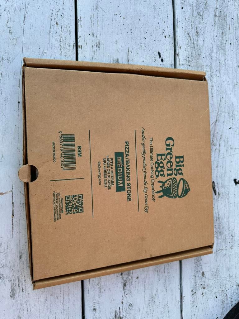 BIG GREEN EGG BAKING STONE PIZZASTEEN, Tuin en Terras, Houtskoolbarbecues, Ophalen, Gebruikt