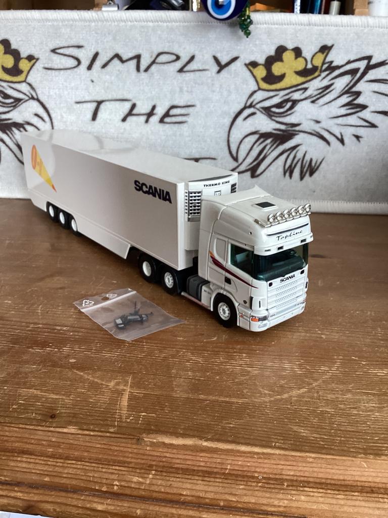 Scania met witte trailer, Ophalen of Verzenden, Zo goed als nieuw, Bus of Vrachtwagen, Tekno