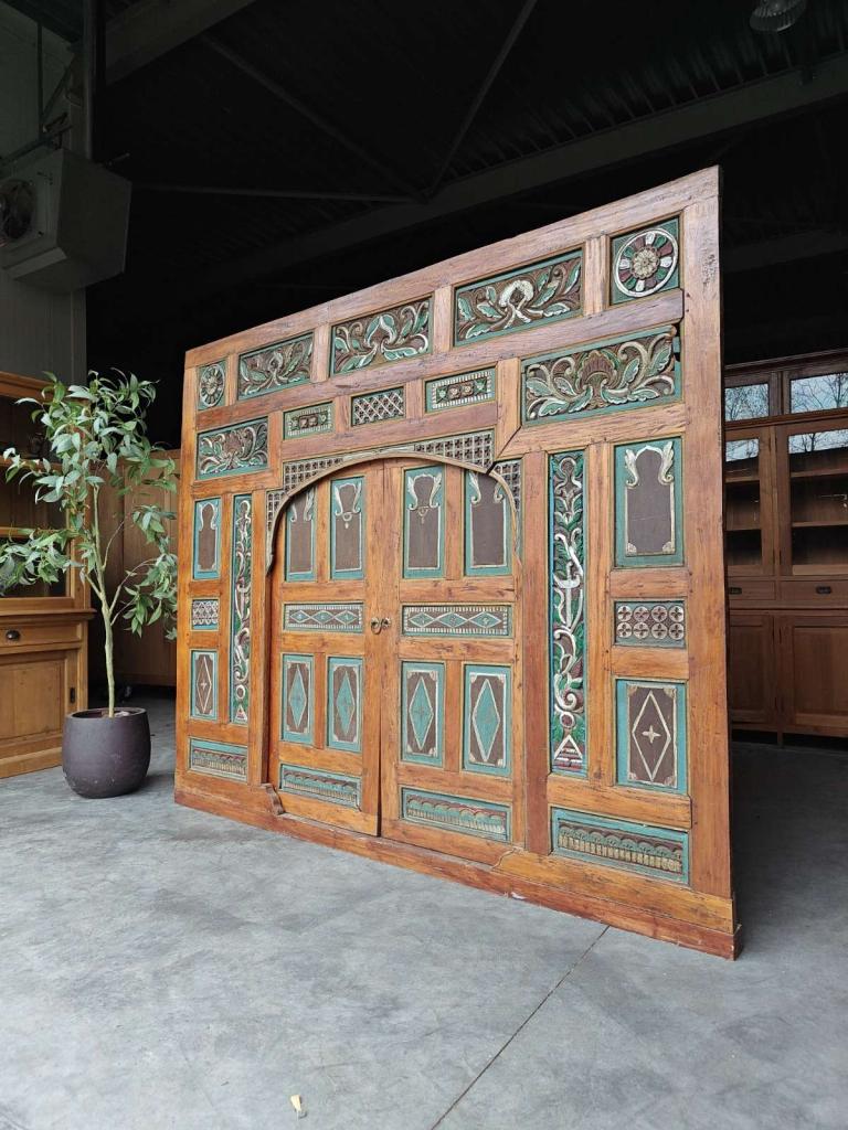 Antieke Indische poort | Uniek! XXL Wandbord | Hoofdbord, Antiek en Kunst, Ophalen of Verzenden