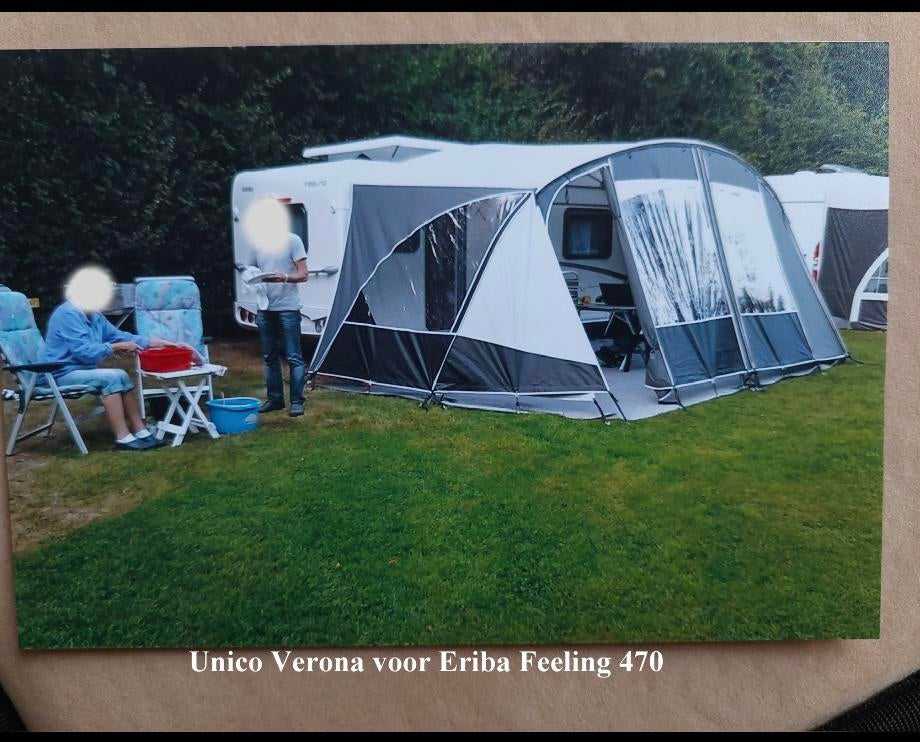 Geheel dichte voortent Unico Verona  2017 Eriba Feeling 470, Caravans en Kamperen, Ophalen, Gebruikt