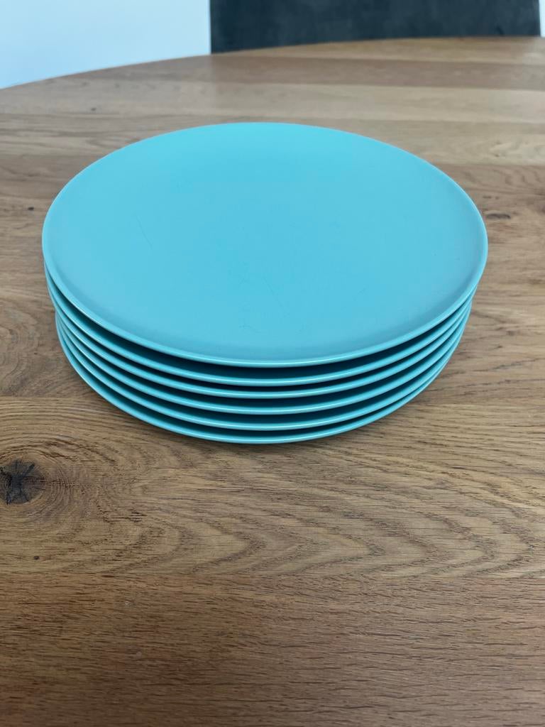 Groene IKEA diner borden - Zo goed als nieuw, Huis en Inrichting, Ophalen, Keramiek, Zo goed als nieuw, Bord(en)