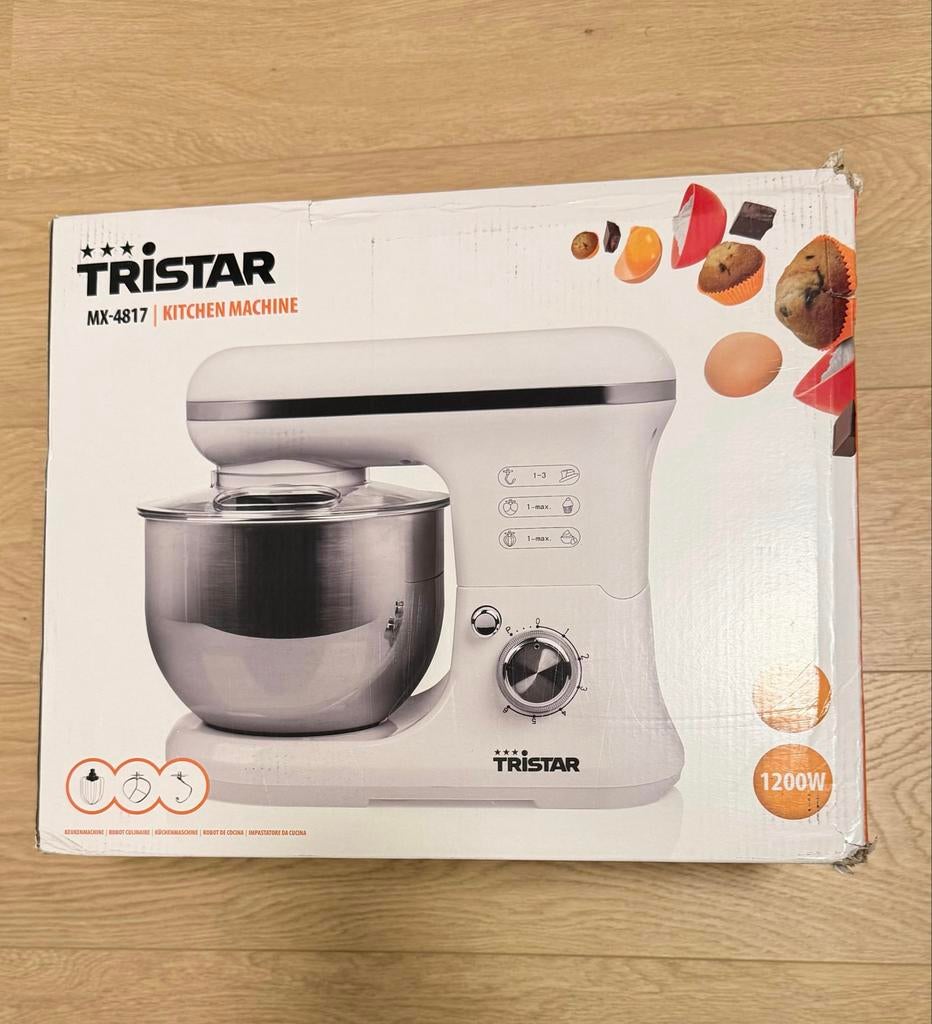 Tristar keukenmachine MX-4817, 1200W, 4 liter of meer, Ophalen of Verzenden, Nieuw, 3 snelheden of meer
