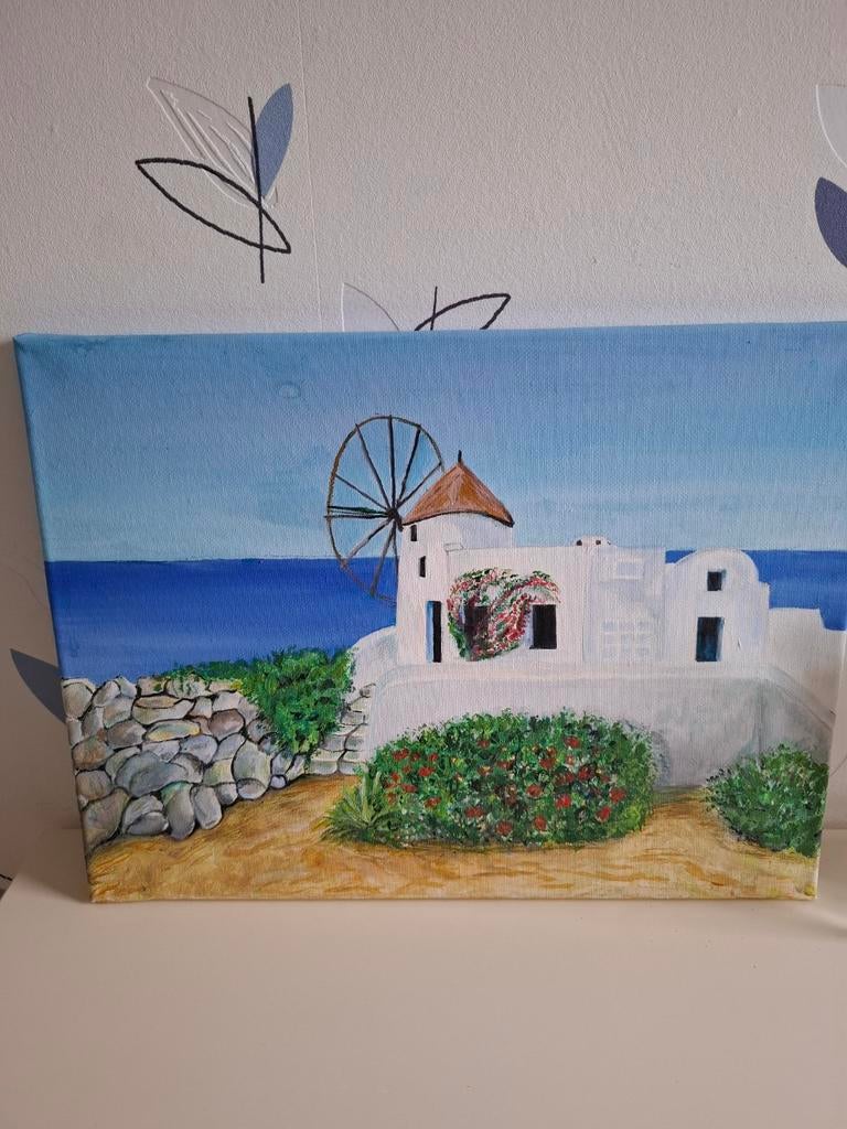 Leuk schilderij, Antiek en Kunst, Kunst | Schilderijen | Modern, Ophalen of Verzenden