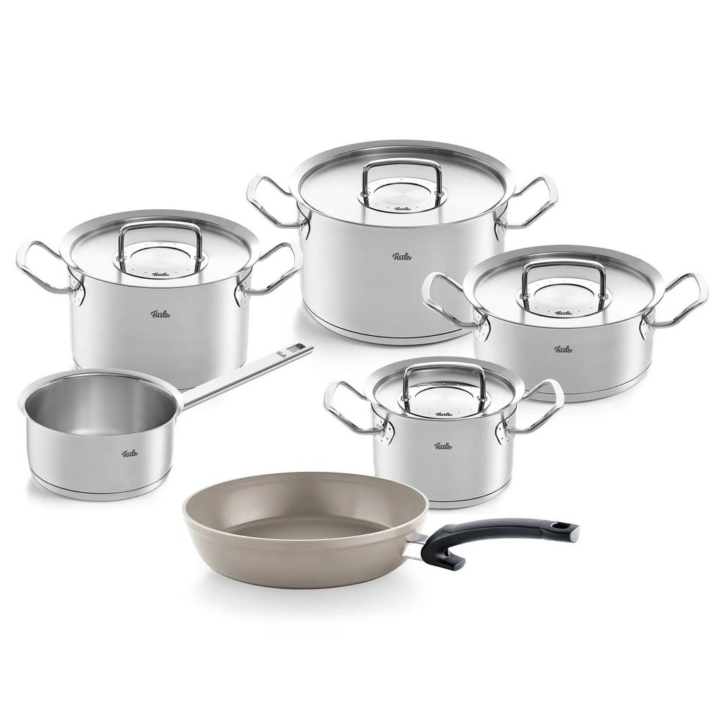 Fissler Original-Profi Collection Pannenset met Steelpan, Nieuw, Pannenset, Ophalen of Verzenden, Rvs