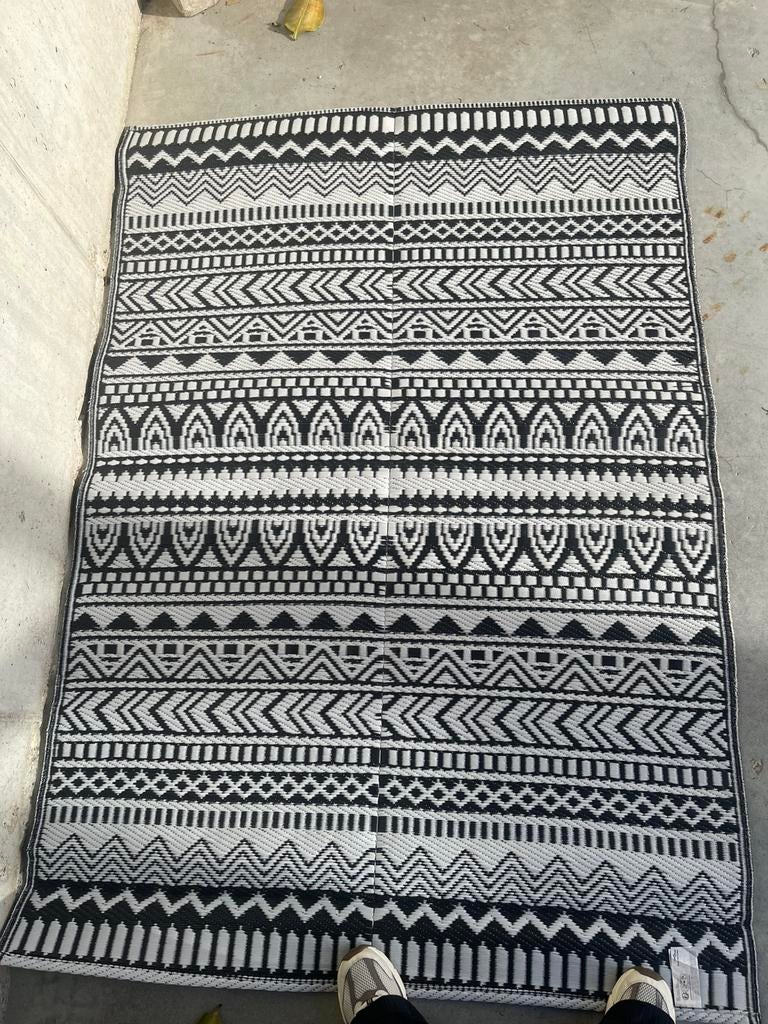 Buitenkleed zwart wit 120x180, Tuin en Terras, Ophalen, Zo goed als nieuw