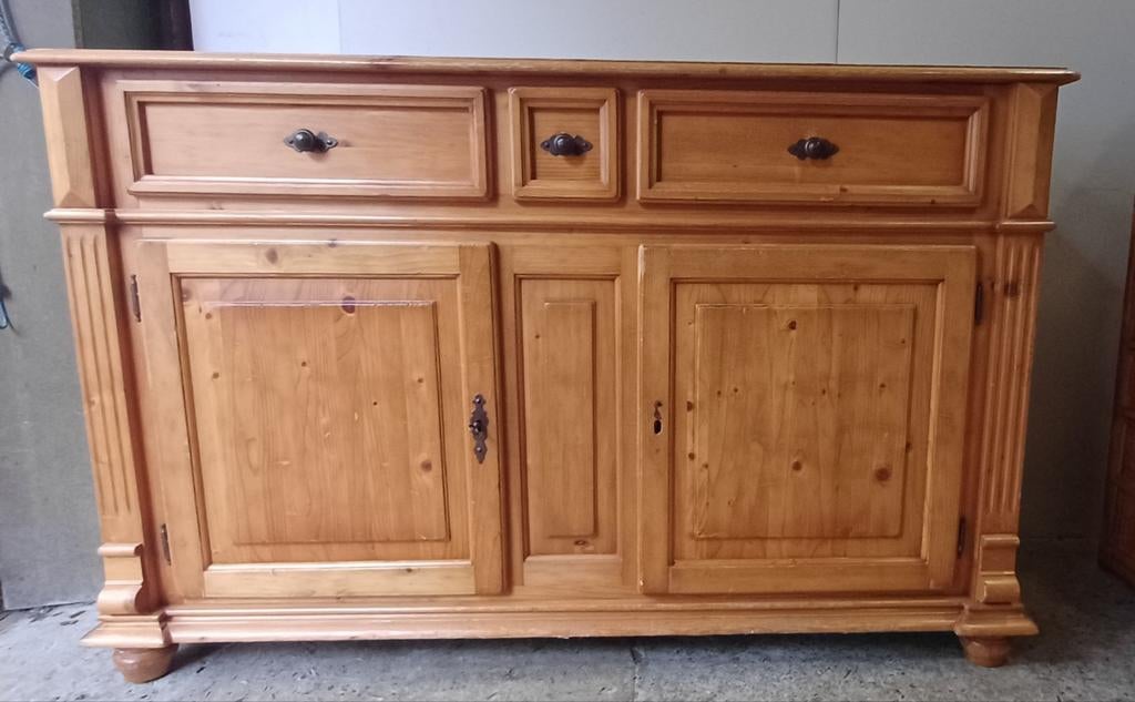 Vintage grenen dressoir leuke restyler tot commode, Ophalen, Gebruikt, 25 tot 50 cm, 100 tot 150 cm