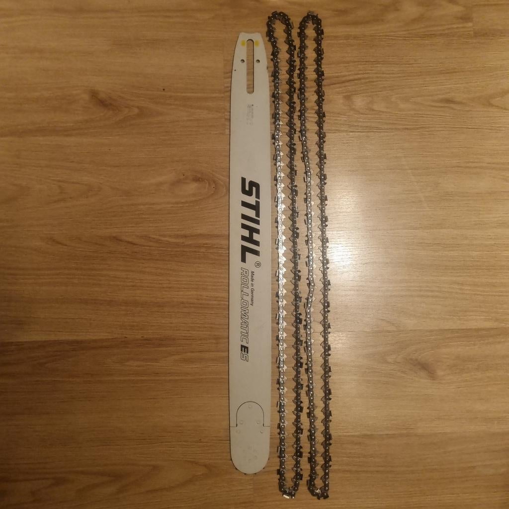 Nieuwe Stihl kettingzaagblad 75cm met 2 nieuwe kettingen, Ophalen of Verzenden, Nieuw