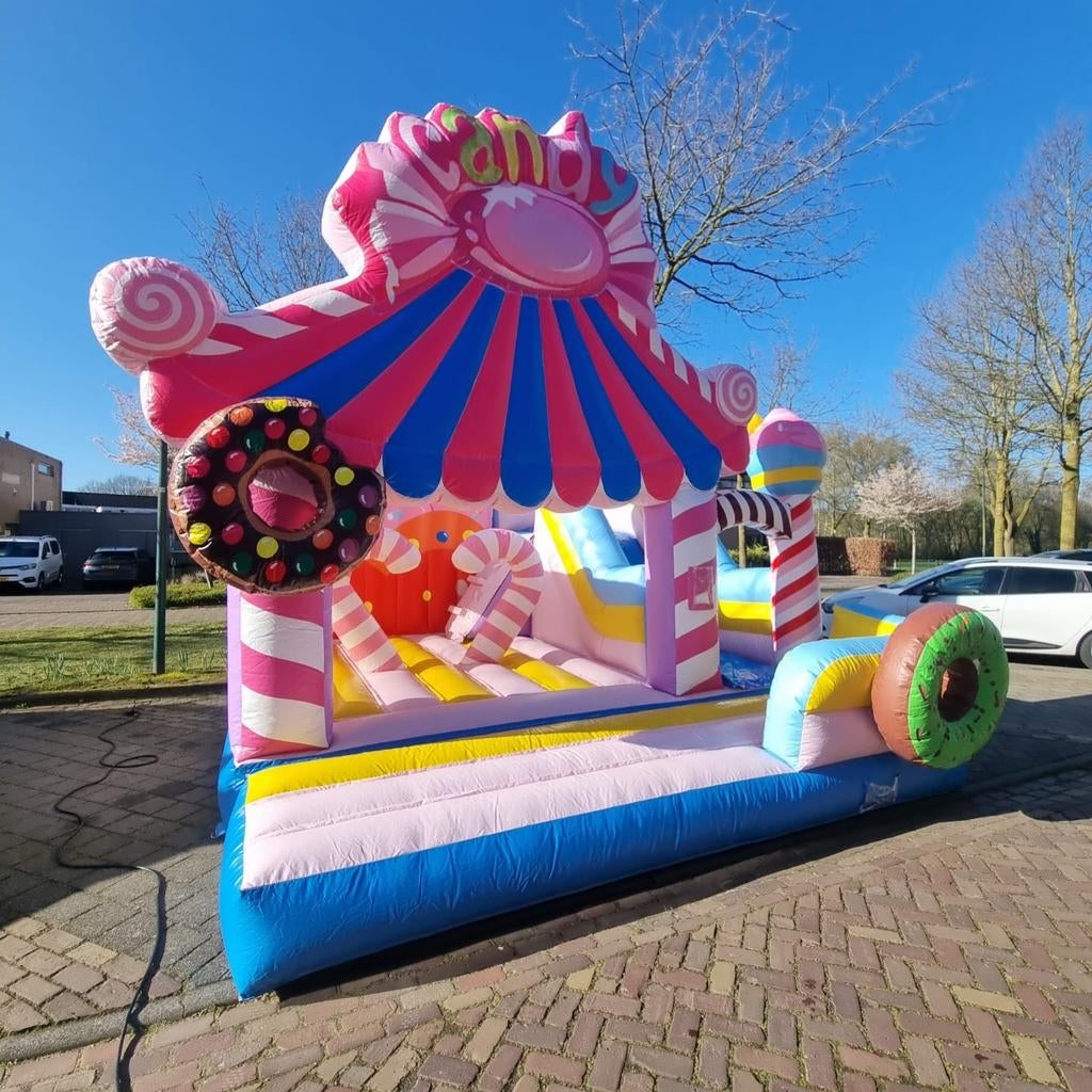 Springkussen 'Candy- te huur, huren., Ophalen, Zo goed als nieuw, Overige