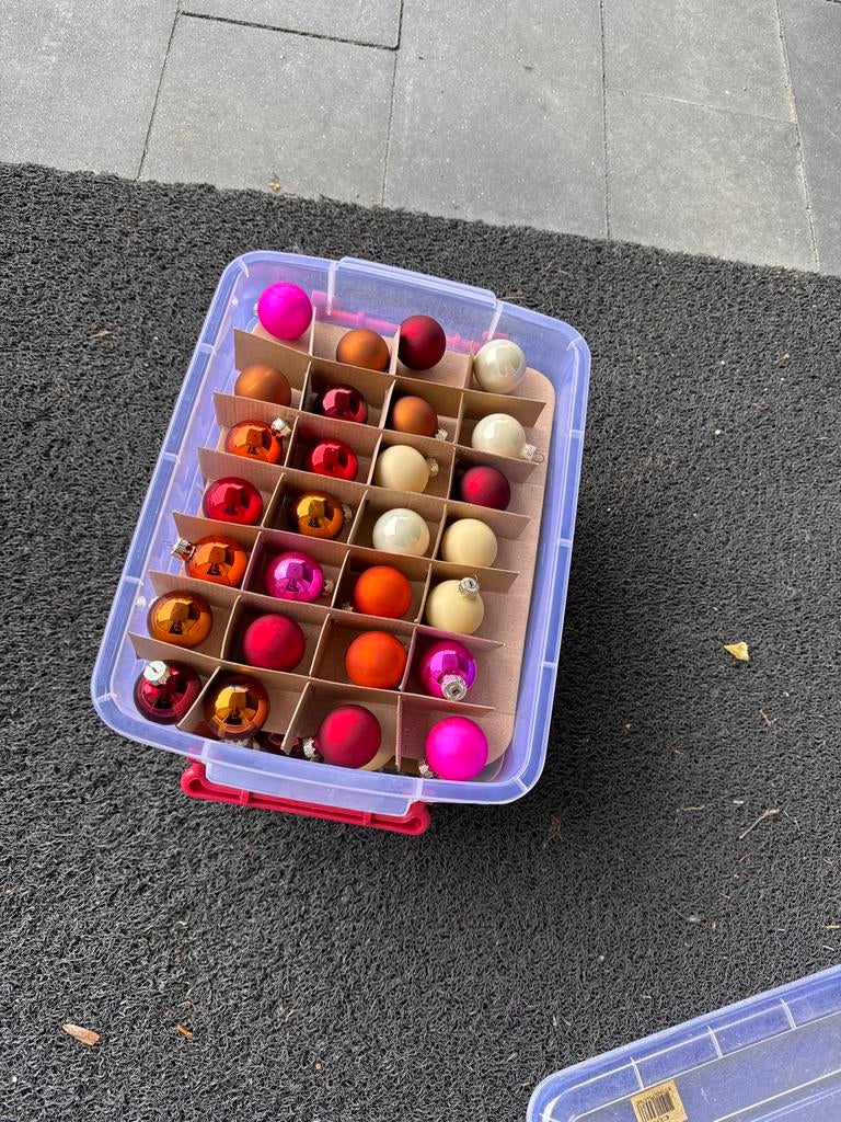 Set kleurrijke kerstballen 60 stuks - verschillende maten, Ophalen, Nieuw