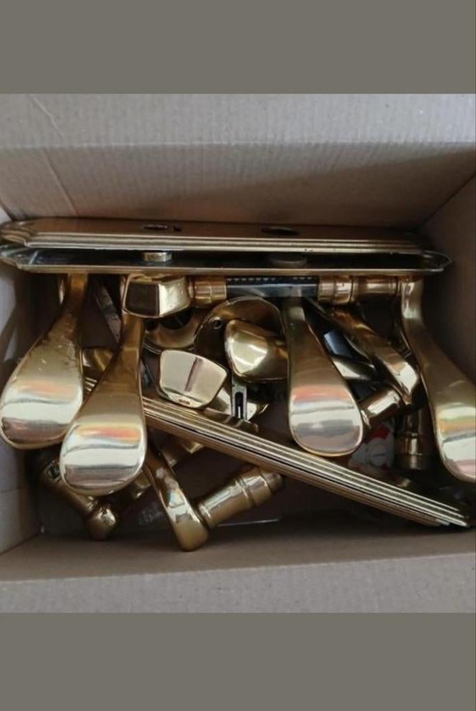 Partij Deur klinken Deur beslag, Ophalen, Zo goed als nieuw, Koper of Messing, Klink of Kruk