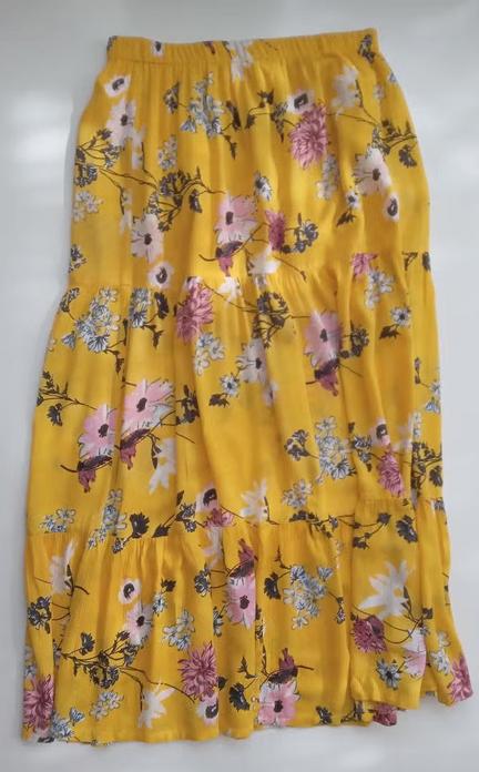 Gele gelaagde rok met bloemen, maat M, nieuw, Kleding | Dames, Rokken, Verzenden, Geel, Nieuw, Stichting Angel's Choice