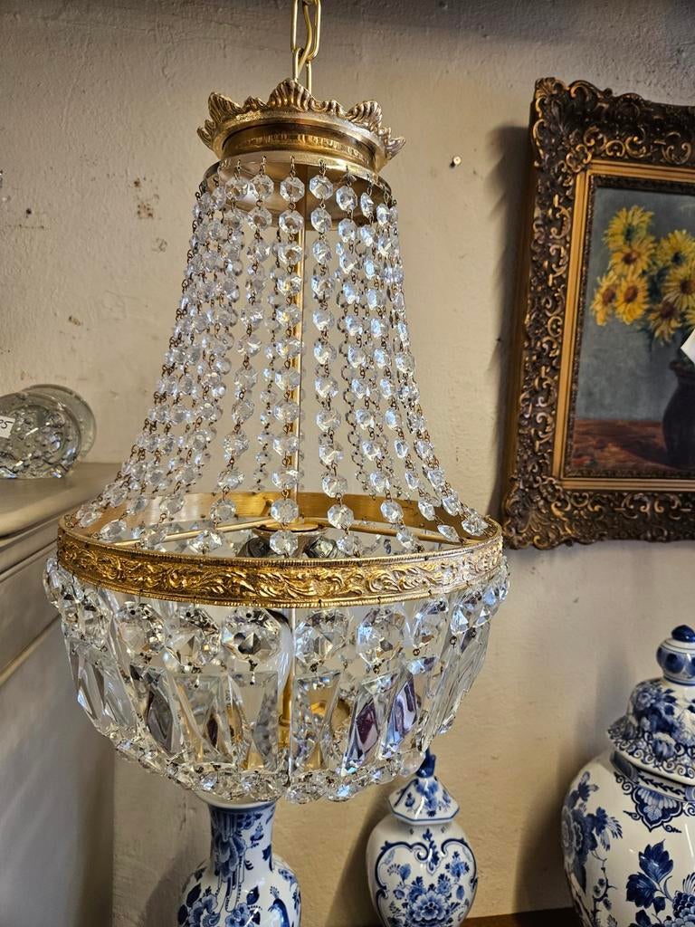 Antieke kristallen zakkroon in zeer goede staat., Ophalen of Verzenden