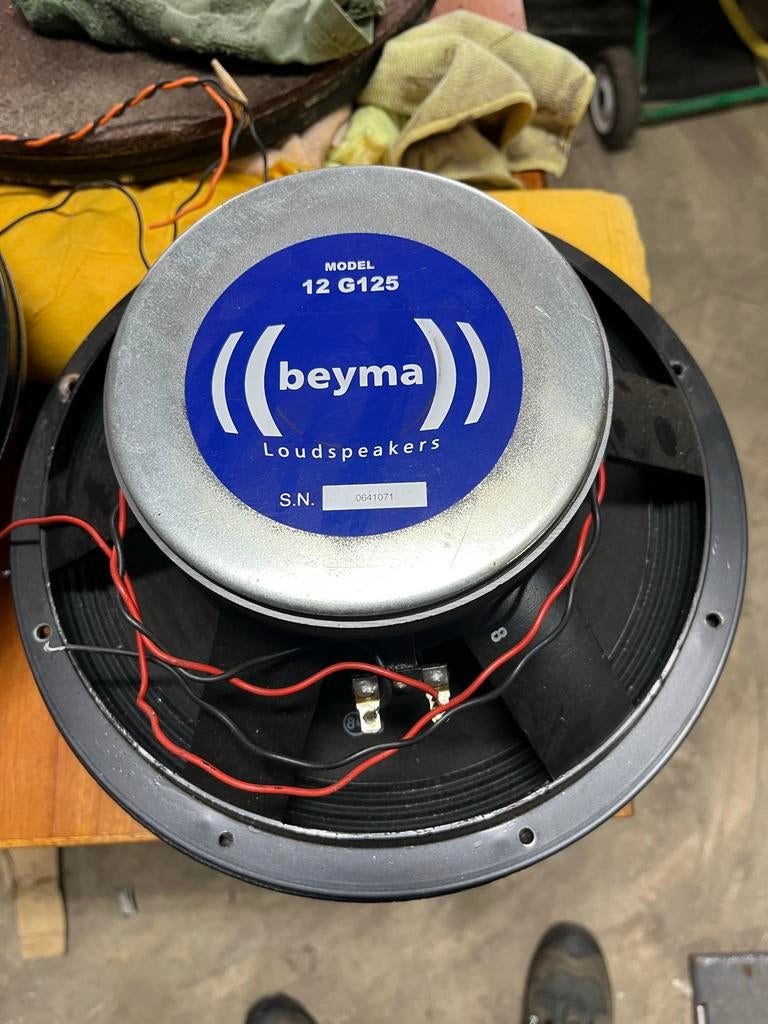 4x Beyma 12G125 Luidsprekers - Zo goed als nieuw, Overige merken, Overige typen, Ophalen of Verzenden, Zo goed als nieuw