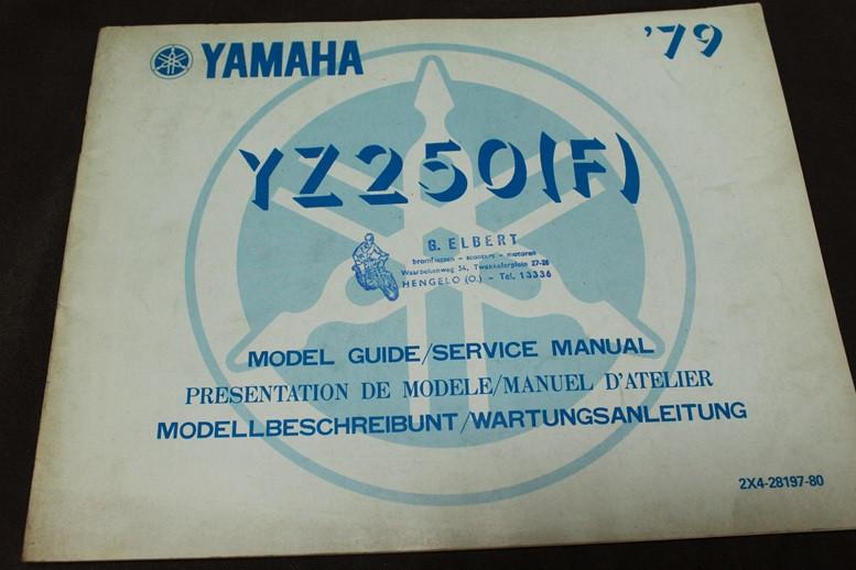 Yamaha YZ250 1979 model guide / service manual YZ 250 F, Ophalen of Verzenden, Yamaha
