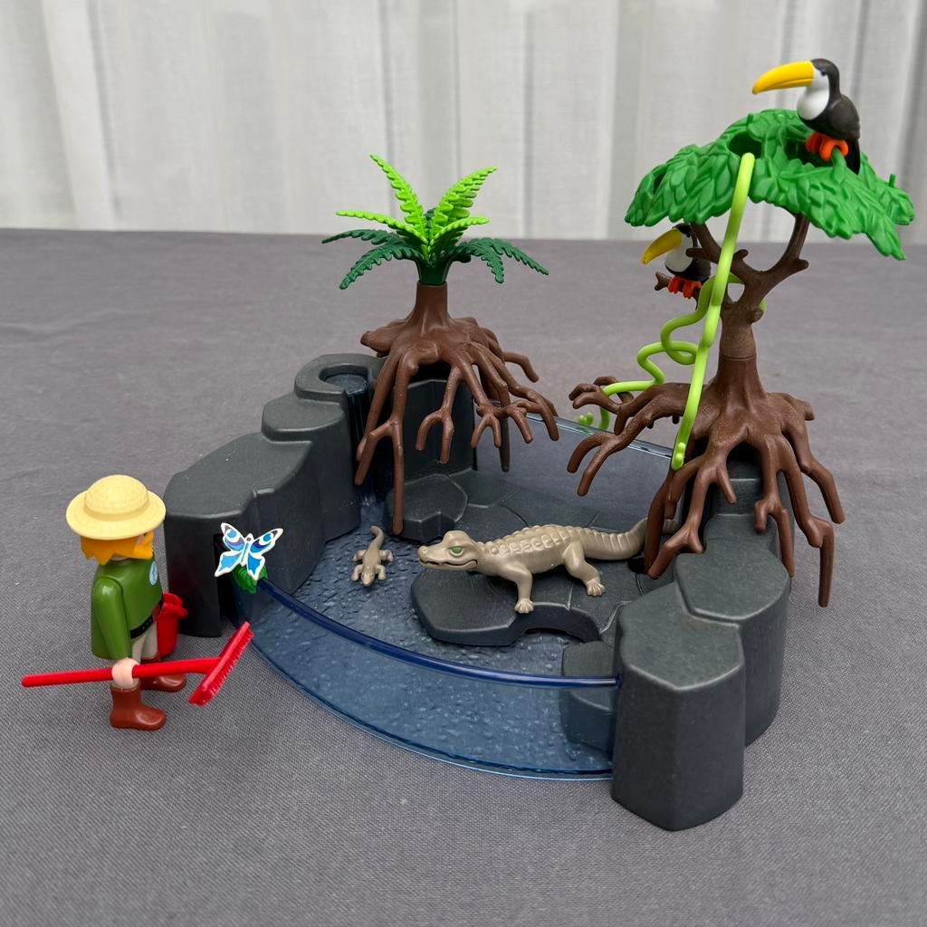 Playmobil Krokodillen basin 4463 en pinguïns set, Kinderen en Baby's, Speelgoed | Playmobil, Ophalen of Verzenden, Gebruikt