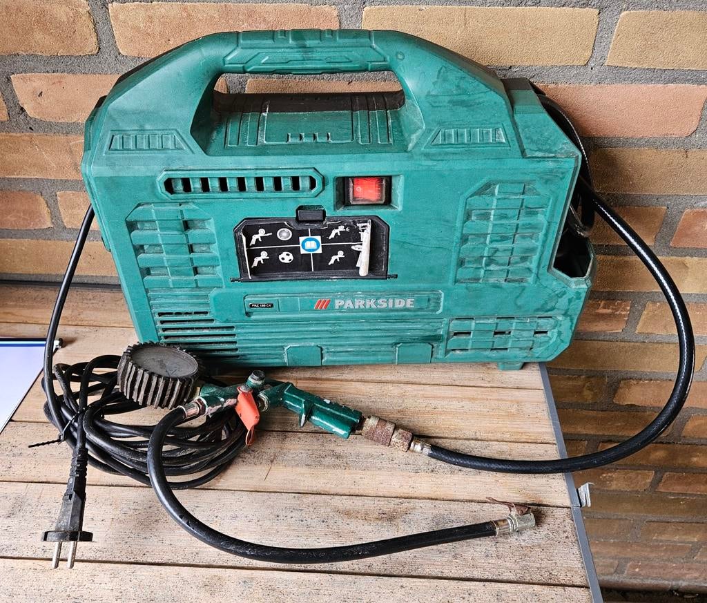 Parkside compressor, Minder dan 25 liter, Ophalen of Verzenden, Gebruikt, Minder dan 200 liter/min