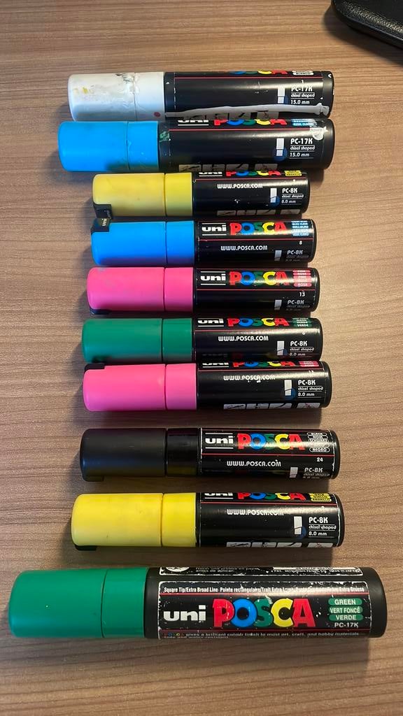 Posca stiften 10 stuks, Hobby en Vrije tijd, Tekenen, Ophalen of Verzenden, Nieuw, Potlood of Stift