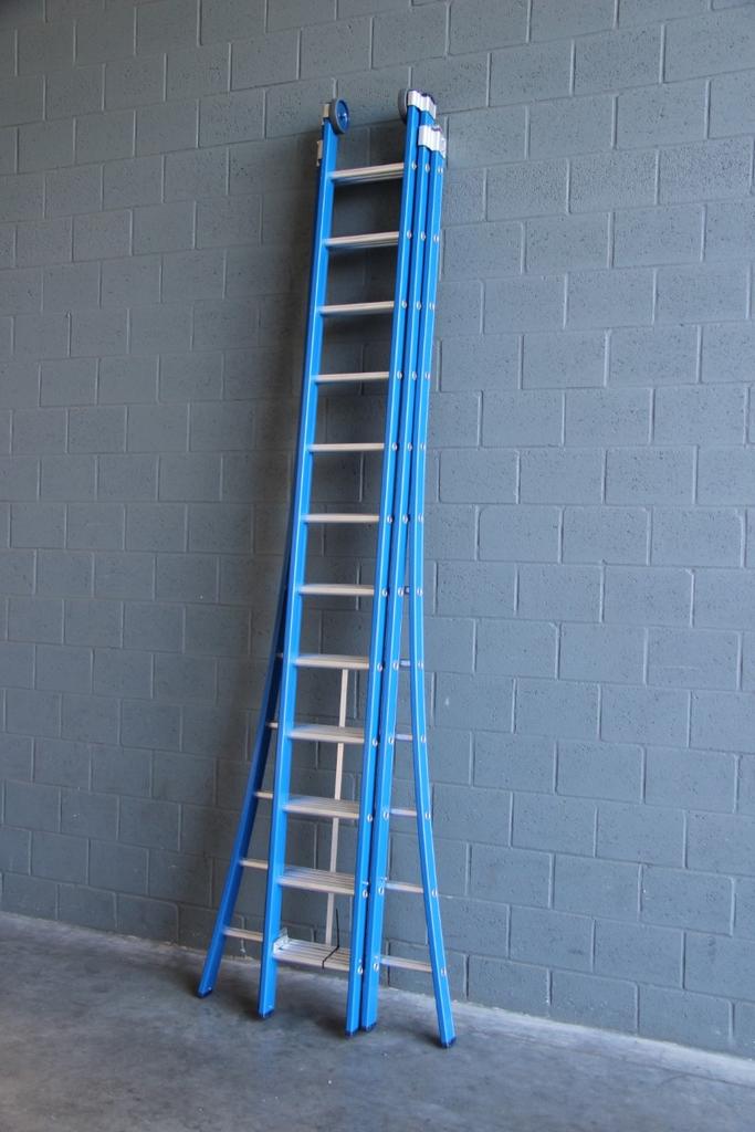 Lange uitschuifbare ladder - Ideaal voor hoge klussen, Doe-het-zelf en Verbouw, Ladders en Trappen, Ophalen, Gebruikt, Ladder