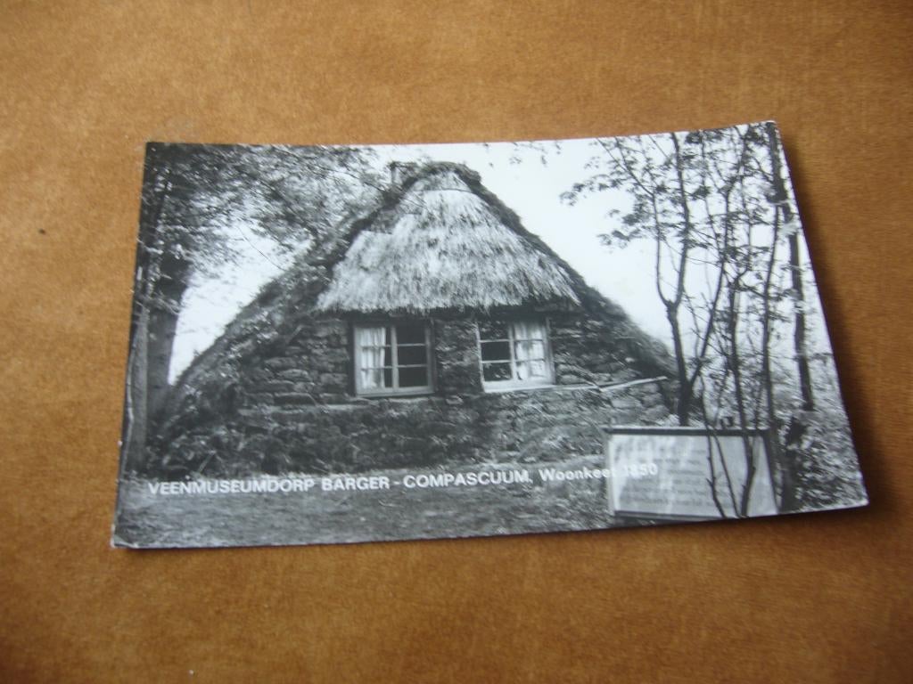 BARGER - COMPASCUUM  =  VEENMUSEUMDORP - WOONKEET, Ophalen of Verzenden, 1940 tot 1960, Gelopen, Drenthe