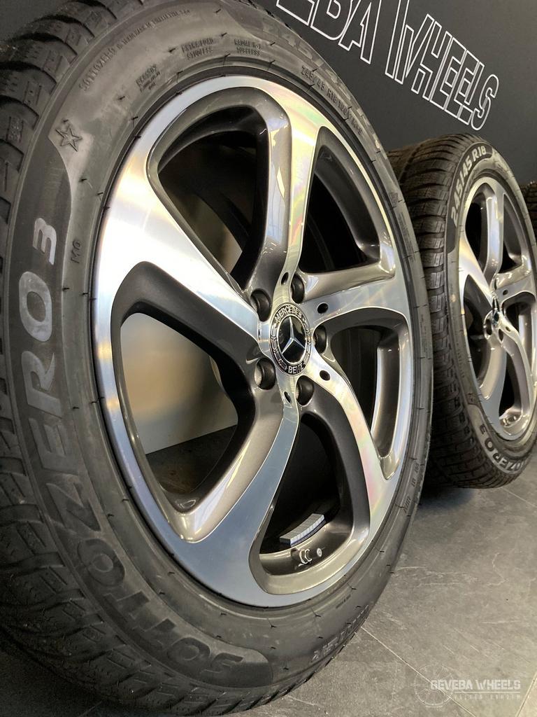 18” originele Mercedes E W213 velgen + winterbanden breedset, 18 inch, -, -, Banden en Velgen