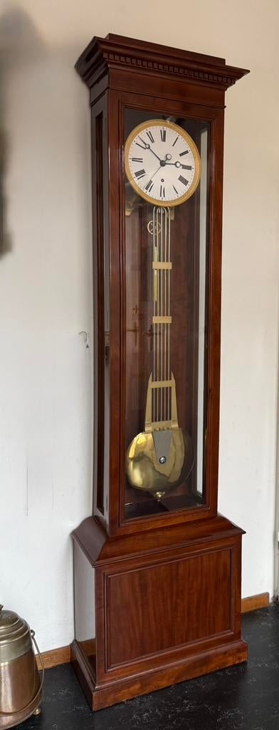 Staande regulateur trefwoord Haefkensantiek, Antiek en Kunst, Antiek | Klokken, Ophalen of Verzenden