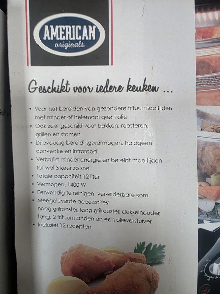 American Originals Low Fat Fryer - Gezond Frituren, Ophalen, Gebruikt, Airfryer, 1500 gram of meer