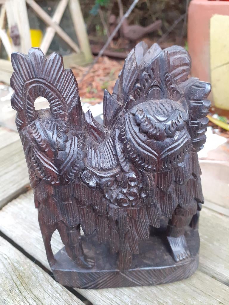 Indonesië, fraai Hardhouten Houtsnijwerk, Ophalen of Verzenden