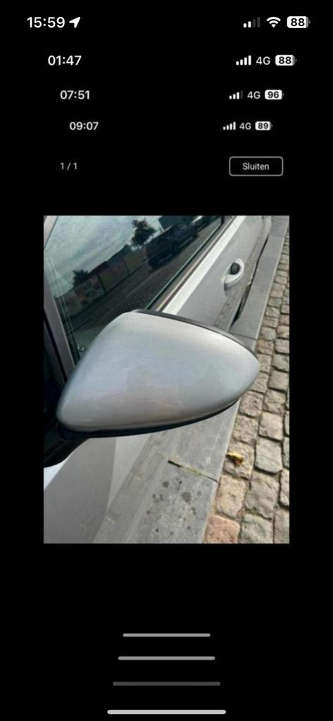 Vw audi golf 7 silver reflex LA7W linkse zijspiegelkap, Ophalen of Verzenden, Gebruikt, Overige automerken