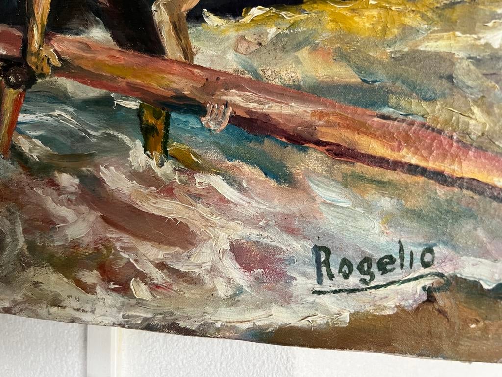 Prachtig Olieverfschilderij Rogelio - Impressionistisch, Ophalen of Verzenden