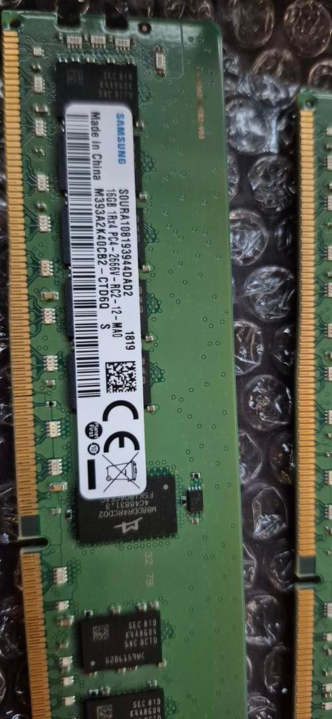 32GB (2x16GB) Server RAM DDR4 ECC Registered 2666MHz, Computers en Software, RAM geheugen, 32 GB, Server, DDR4, Ophalen of Verzenden