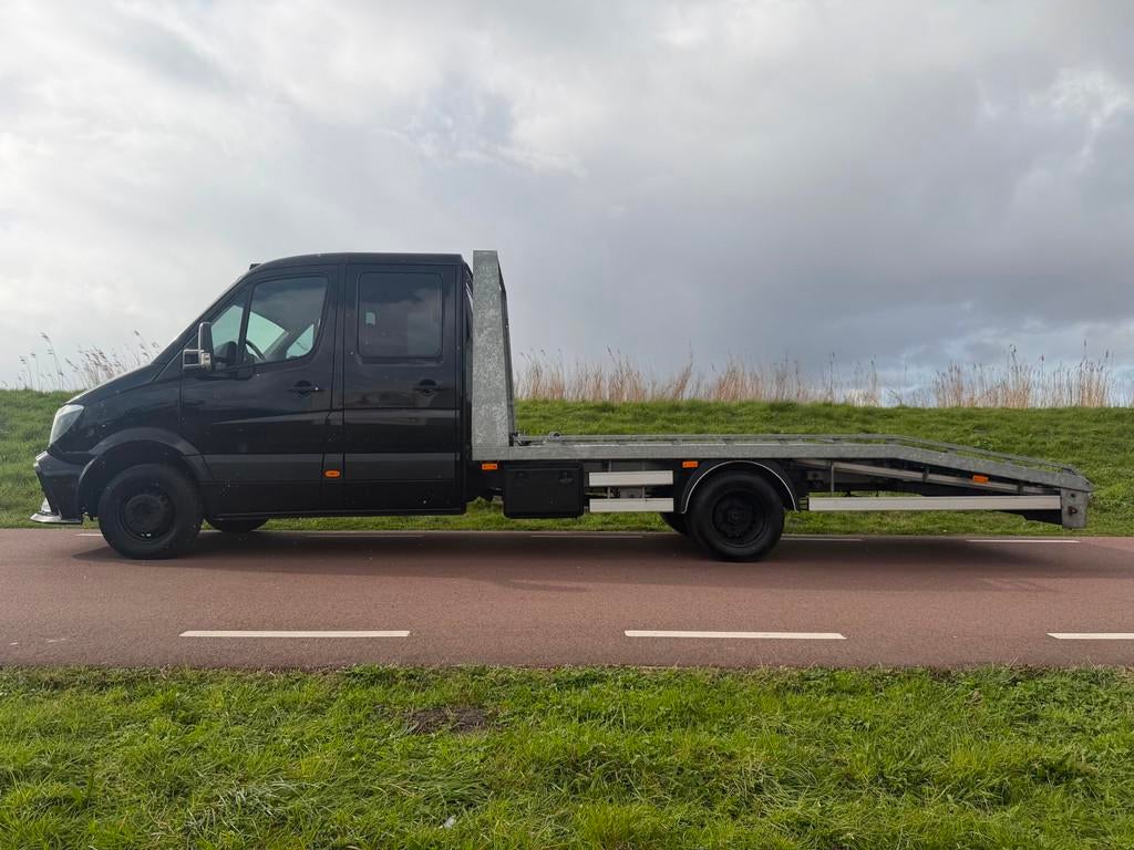 Mercedes-Benz Sprinter 516 2.2 Cdi 190 PK / OPRIJWAGEN / DUB, Auto's, Bestelauto's, Gebruikt, 7 stoelen, Zwart, Bedrijf