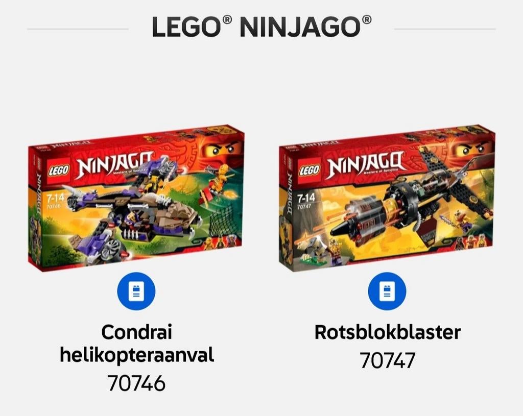 Lego ninjago (70746 en 70746), Kinderen en Baby's, Speelgoed | Duplo en Lego, Ophalen, Gebruikt, Lego, Meerdere sets