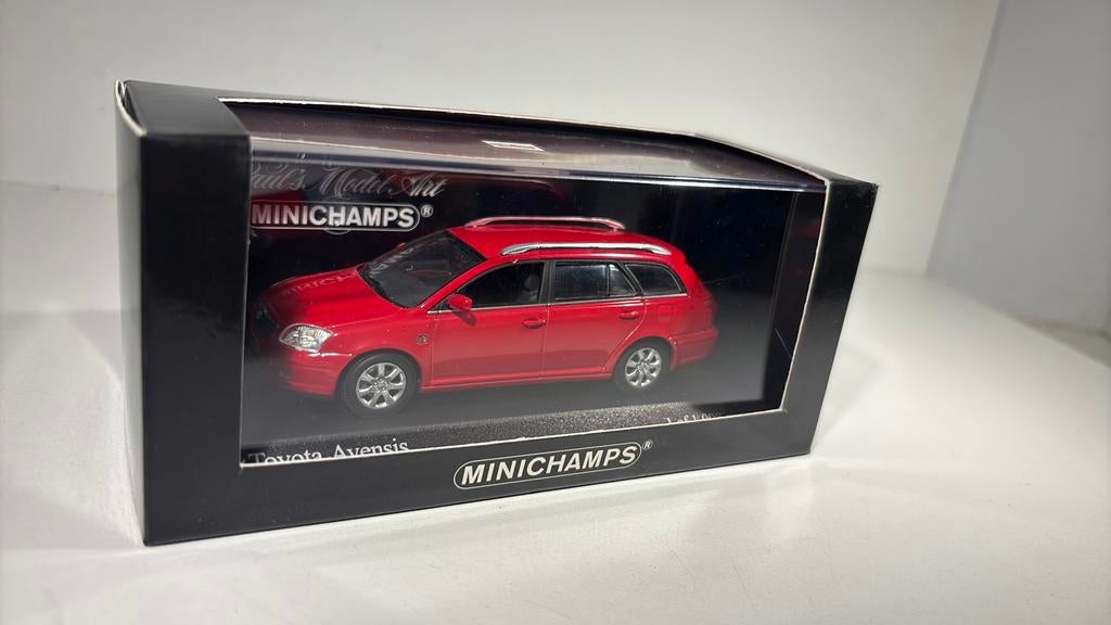 Toyota avensis red minichamps 1.43, Auto, Ophalen of Verzenden, MiniChamps, A