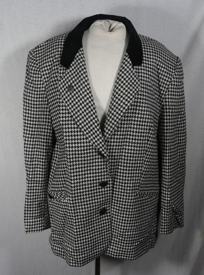 Leuk zwart-wit damesjasje.15% wol.Mt 46.Merk C&A, ., Zwart, Maat 46/48 (XL) of groter, Ophalen of Verzenden