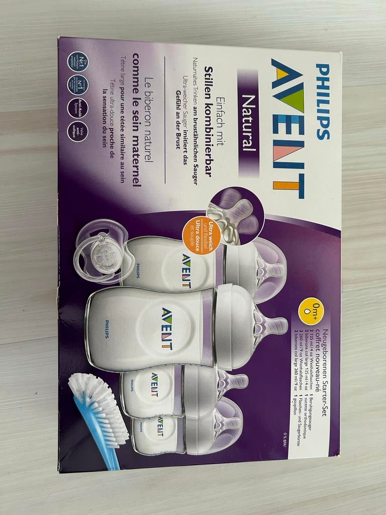 Avent Natural Flessenset met Borstel - Gebruikt, Ophalen, Gebruikt, Overige typen