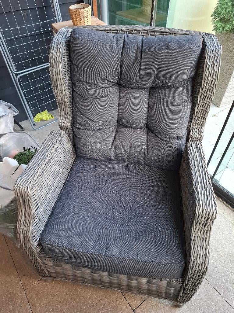 Zware rotan fauteuille verstelbare rugleuning. Bois le duc., Ophalen, Zo goed als nieuw, Rotan, Verstelbaar