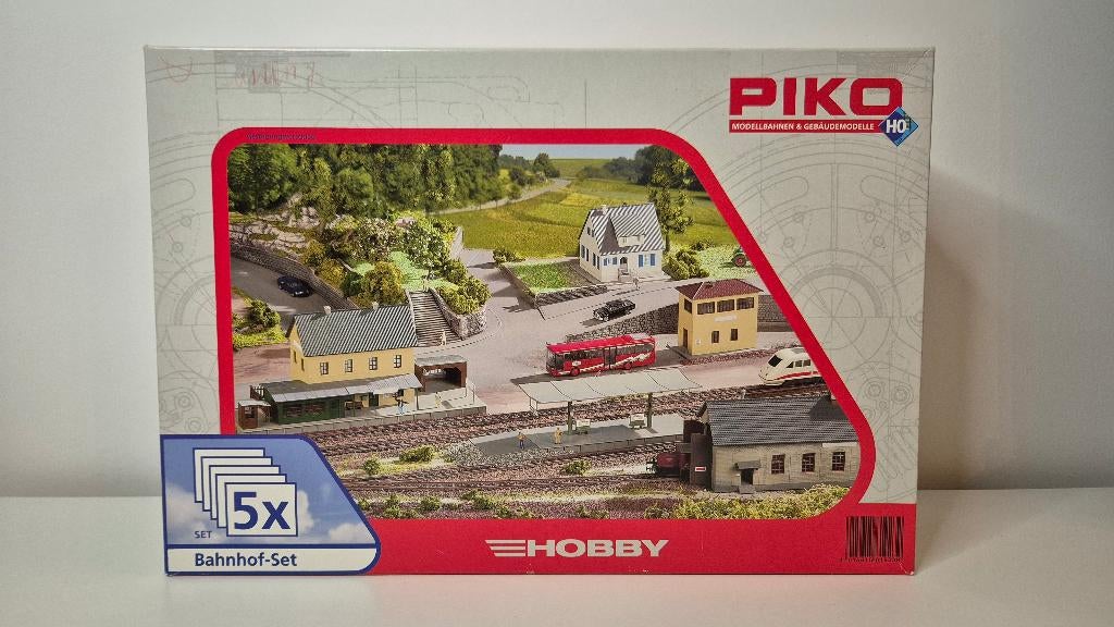 PIKO Station-set H0 61923 - 5 delen, compleet, Ophalen of Verzenden, Gelijkstroom, Piko