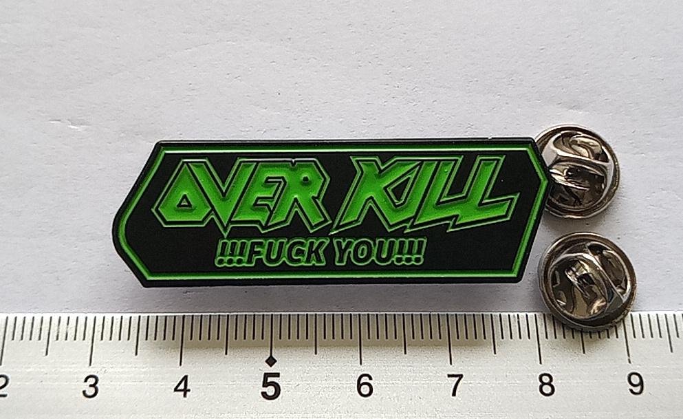 Overkill zeer  mooie nieuwe pin badge speld n4 metal, Verzenden, Nieuw, Overige typen