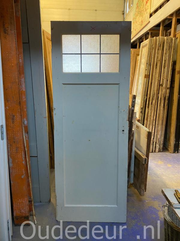 nr. GL672 oude deur met glas in lood raampje, Doe-het-zelf en Verbouw, Deuren en Horren, Niet ingevuld, Niet ingevuld, Niet ingevuld