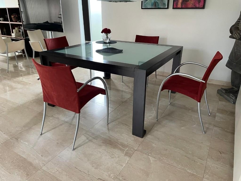 4 stuks ZGAN Tonon Italia moderne eetkamer stoelen, Ophalen, Modern design, Overige materialen, Zo goed als nieuw