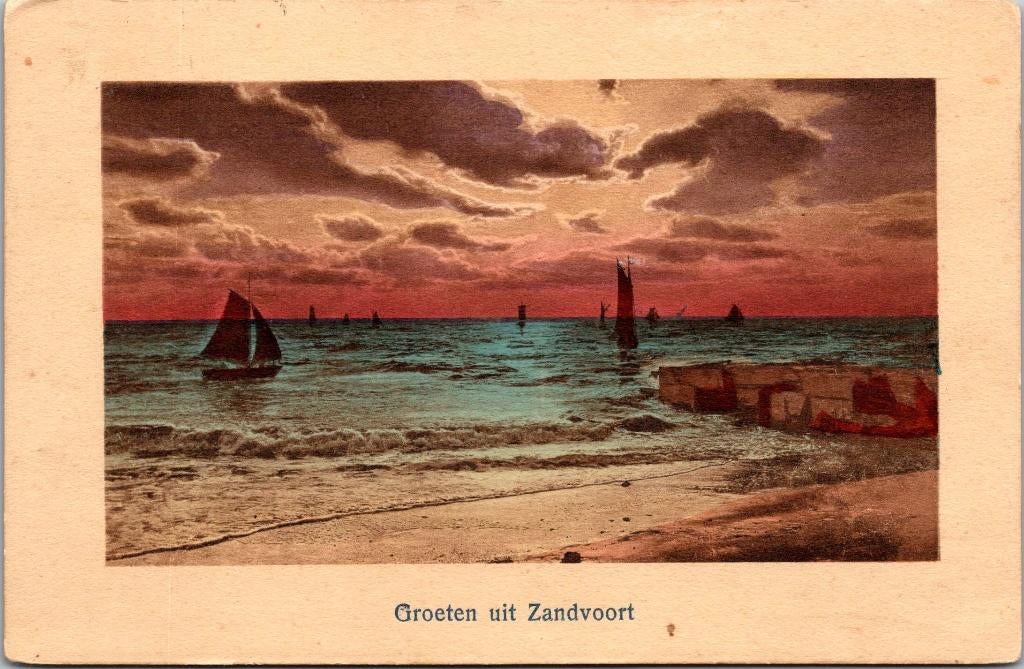 Groeten uit Zandvoort, Ophalen of Verzenden, Voor 1920, Gelopen, Noord-Holland