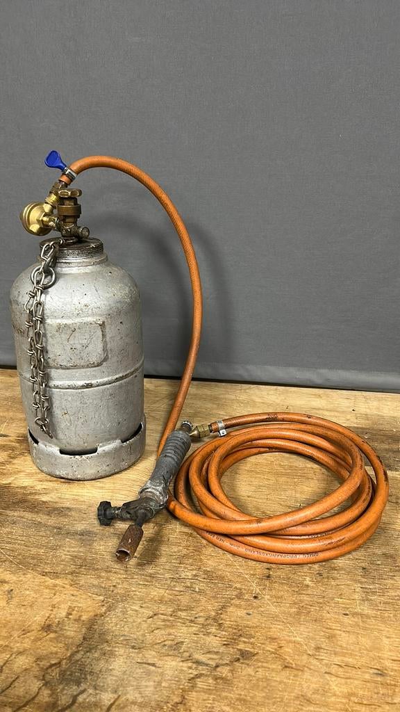 Karwei gas flesje met brander., Ophalen of Verzenden, Zo goed als nieuw