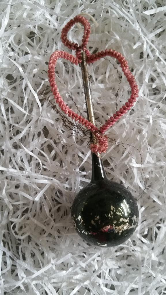 antieke kerstbal 384 lange hals, Diversen, Kerst, Ophalen of Verzenden, Gebruikt