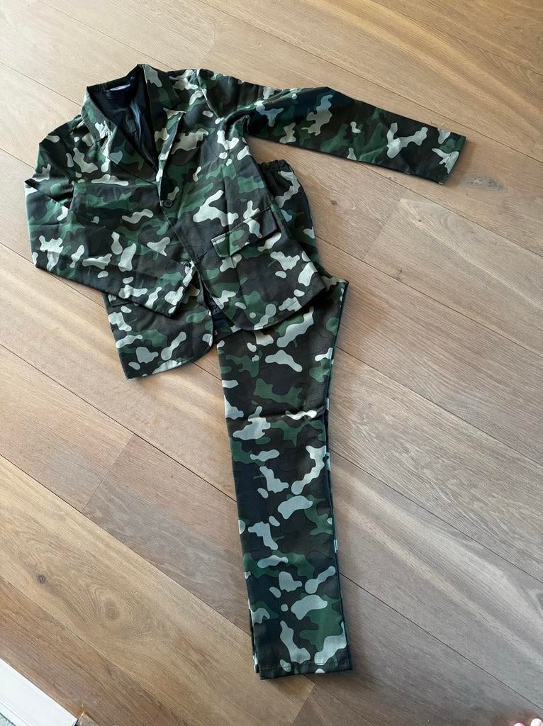 Carnavalskleding camouflage maat xs, Ophalen of Verzenden, Zo goed als nieuw, 158 t/m 164, Jongen of Meisje