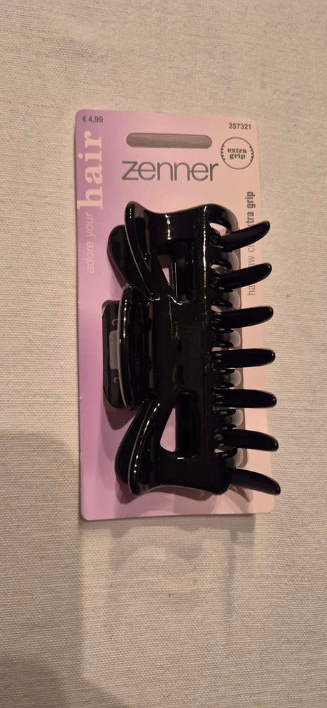 Nieuwe Zenner Haarclip - Zwart, Ophalen of Verzenden, Nieuw, Haarspeld