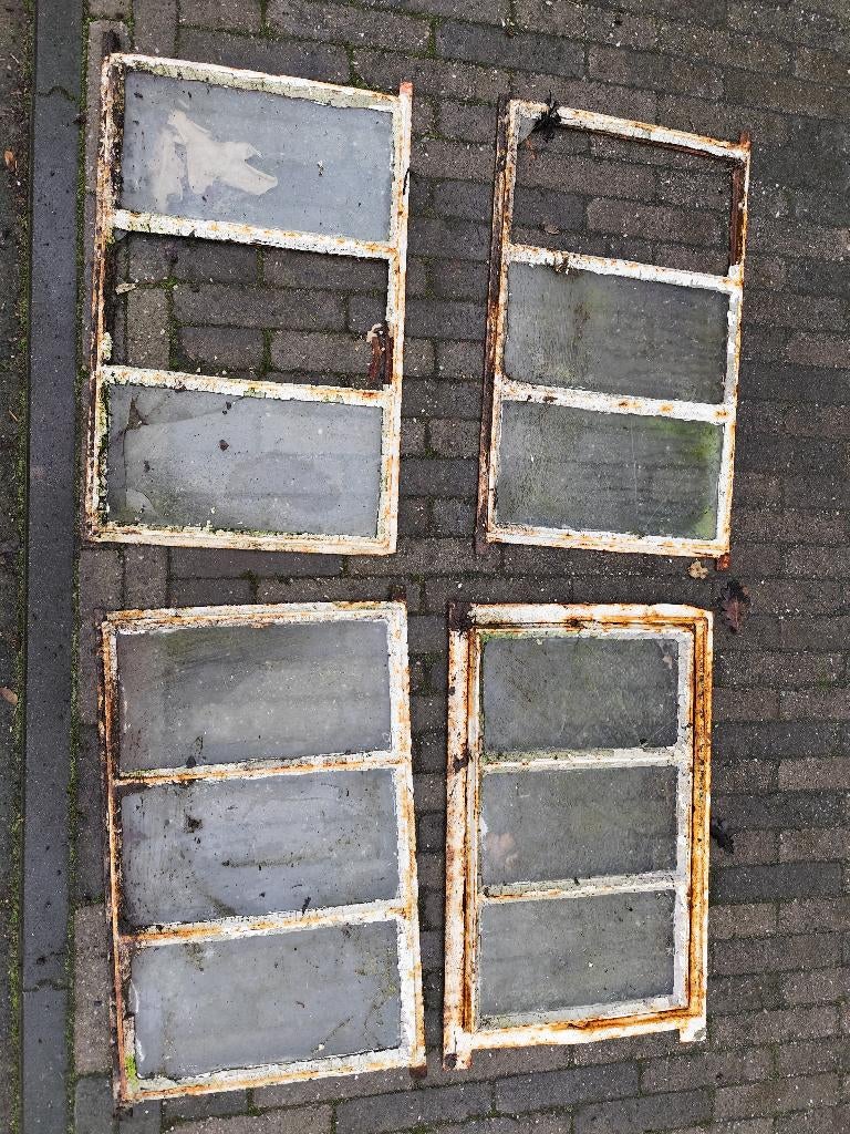 Stalramen gietijzer, Doe-het-zelf en Verbouw, Glas en Ramen, Ophalen, Gebruikt, Minder dan 80 cm, Minder dan 80 cm