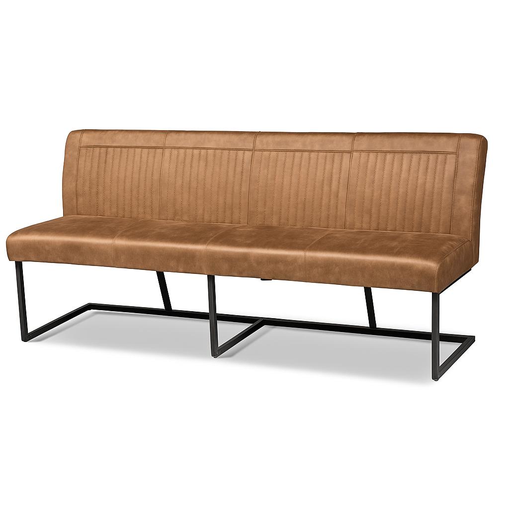 Mooie volle eetkamerbank micro leder stof bruin, Ophalen