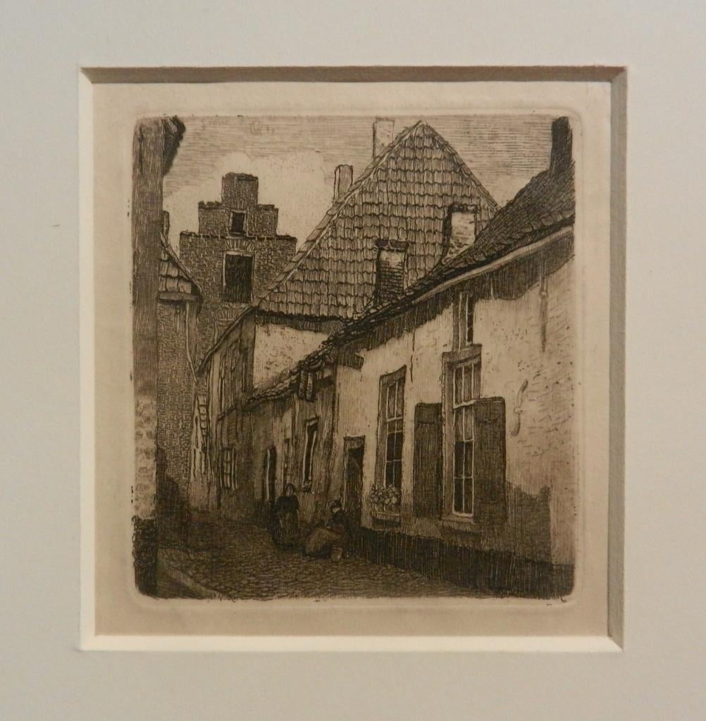 Ets Straatje te Grave Joh. Graadt van Roggen 1899 hxb: 8,7x8, Ophalen of Verzenden